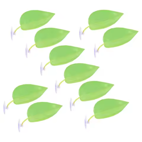 15Pcs Tree Frog Terrarium Accessories Leaf Platforms Plastic Turtle Basking Platform Frog Tank Climb