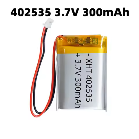 402535 3.7V Battery Li Po Battery 300mAh Lipo Rechargeable Li Polymer Batteries for Bluetooth Headse