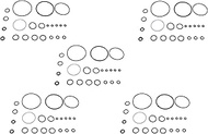 BLUESUNSOLAR 5Sets/110Pcs O-Ring Complete Rebuild Kits 246355 Replacement for Graco Fusion Air Purge