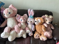 Duffy and friend Duffy, Shelliemay, Stella Lou and Linbell 大公仔 而Linbell 巨大公仔  大公仔$600 一隻 巨大公仔$900