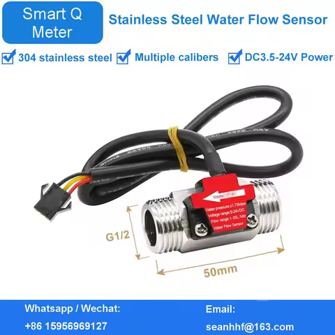 DN20 DN30 G1 G1/2 G1/4 G3/4 1 inch external thread 304 stainless steel turbine flowmeter pulse NPN H