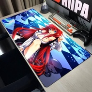 Large Mouse Pad Rias Gremory Gaming Accessories Office Gamer Keyboard Red Hair Sexy Girl DeskMat Lap