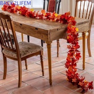 BACK2LIFEM Red Autumn Maple Leaves, Realistic Creative Artificial Maple Garland, Autumn Leaf Garland