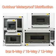 IP65 Plastic Outdoor Waterproof Electrical Distribution Box Switch Meter Junction Box8/12/18 Ways