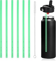 6pcs Replacement Straws for Hydro Flask Wide Mouth Bottle 32oz, BPA-Free Reusable Plastic Straws Com