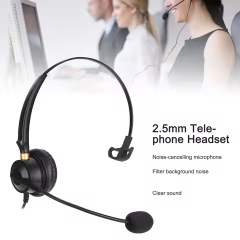 H600‑2.5 Telephone Headset 2.5mm Single Ear Customer Service Headphone with Noise Reduction Micropho