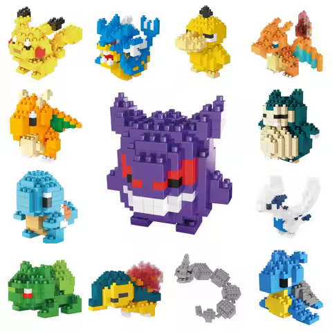 Pokemon Small Blocks Nanoblock Charizard Kyogre Groudon Rayquaza Model Education Graphics Toys for K