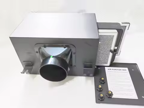 Fresh Air Intake Inline Filter Box With Pre-filter Activated Carbon and HEPA filter HVAC System Heat