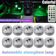 LED Car Interior Ambient Light Atmosphere Lamp Remote Control Wireless Adhesive Ambient Light LED Ba