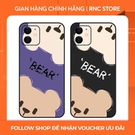 Iphone 6S/6 Plus/7G/8G/X/Xs/11/12/....flexible square edge camera protection case in Bear shape bag 