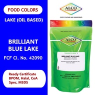 BRILLIANT BLUE LAKE FCF CI 42090 Powdered Food and Drink Coloring ALCO Oil Base Basedbiru 250g Singl