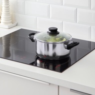 Pot with lid, glass/stainless steel, 2.8 l ANNONS