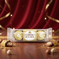 Ferrero Rocher Chocolate Gold 3pcs Ferrero Gold Round Chocolate Rocer contains 3 pcs Ferrero Chocola