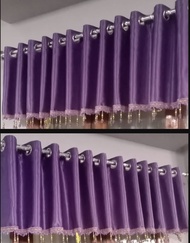 PONI Gorden Jendela Pendek Poni Blackout Pelangi Coklat Atas Pintu Full Aksesories Renda kristal