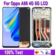 6.43 "A95 OPPO หน้าจอ LCD สำหรับ OLED 4G CPH2365 CHP2365 LCD A95 5G หน้าจอแสดงผล PELM00สัมผัสทำให้เป