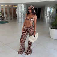 3 Pieces Print Bikini Swimsuit with Cover Up kimonos Swimwear Women Bathing Suit Micro Bikini Set Sw