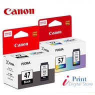 CANON PG-47 BLACK CL-57 COLOR CL-57S COLOR E400/410/460/470/E480 [100% GENUINE ]