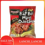 (Combo of 10 packs) Omachi noodles with beef shank stewed with Diamond pickles