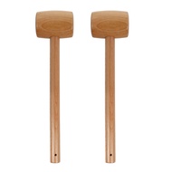 2pcs Wooden Crab Mallet Seafood Hammer Cake Mallet Shellfish Cakes Hammer