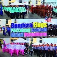 Bendera Flag Persatuan Sekolah Badan Beruniform Pengakap Pandu Puteri Kadet Bomba St John PBSM KRS J