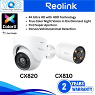 Reolink CX810 CX820 8MP 4K ColorX PoE Camera True Full-Color Night Vision F1.0 Aperture AI Detection