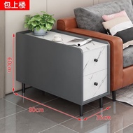 HY-JD Eco Ikea Ikea Stone Plate Sofa Side Table Small Coffee Table Side Cabinet Living Room Home Sofa Side Table Bedroom