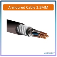 [Meter] Armoured Cable for Auto Gate / Underground Wire 2.5MM x 2 Core / 3 Core /4 Core / 5 Core / 7 Core / 12 Core