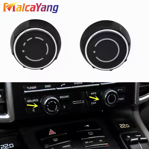 High Quality Car Audio Knob Cover CD For Porsche Cayenne Turbo S 4 Cayman Panamera 911 Multimedia Vo