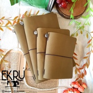 A5 • REGULAR • A6 • PASSPORT - OLIVE - TRAVELERS NOTEBOOK GENUINE LEATHER COVER / MIDORI / JOURNAL /