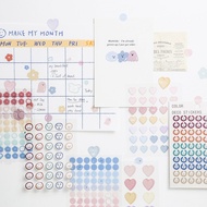 Dot Sticker/Emoji Sticker Paper+PET Waterproof One Bite Summer Series Handbook Decoration Collage Ma