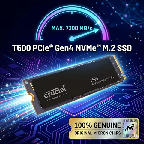 Crucial T500 1TB Gen4 NVMe M.2 SSD 7300MB/s Gaming Internal Solid State Drive for PS5 Laptop PC CT10