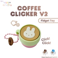 Coffee Clicker V2 | Miffy Inspired Clicker | Cute Fidget Toy | Keyboard Clicker | Bunny Desk Toy