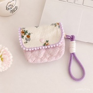Floral Cotton CCD Camera Bag Cute Portable Padded Storage Pouch Travel Mini Camera Case