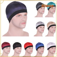 ROWANSG Wave Caps, Breathable Polyester Men Durag Hats,  Elastic Multicolor Solid Color Multicolor D
