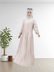 Gamis wanita polos best seller katun twill hana dress