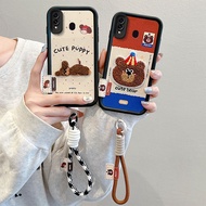 Casing samsung a20 case samsung a30 case Embroidered leather pattern phone case