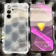 (COMBO F23) SAMSUNG A54 5G - Shockproof Clear Flexible Case and OG Full Screen Tempered Glass