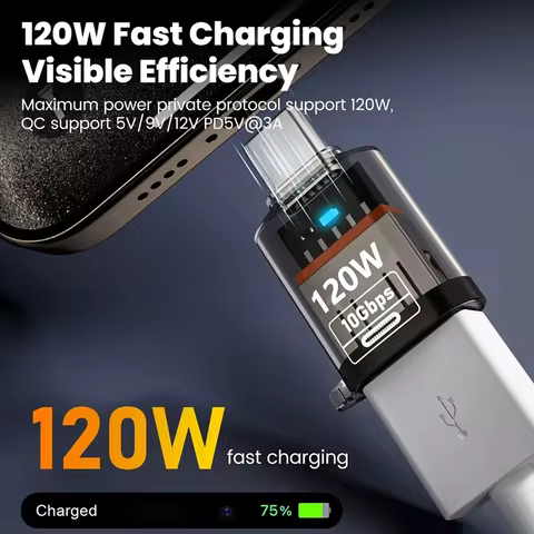 10Gbps OTG USB 3.2 To Type C Adapter 120W Fast Charging USB C Converter OTG For Xiaomi Samsung PC Ta