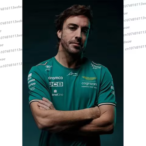 Aston Martin T-shirt Racing 3D Print T-Shirt Team Jersey 2025 Spanish Racers Fernando Alonso 14 Asto