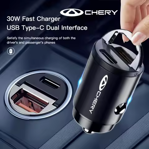 Car Cigarette Lighter Fast Charger Adapte USB PD Type-C Convert Plug For Chery Fulwin Jetour Omoda Q