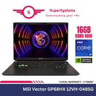 MSI Vector GP68HX 12VH-048SG Gaming Laptop / Intel i9-12900HX / RTX4080 / 16GB RAM / 1TB SSD / 16″ F