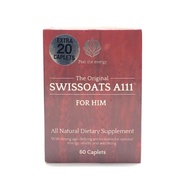 SWISSOATS A111 FOR HIM, 60+20+ 10 FREE Caplets for Men Vitality, Energy, Immunity and Wellbeing