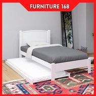 FD168 THOMAS WILFRED solid wood single size bed frame/ katil single kayu pull out bed