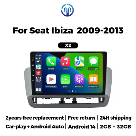 Wireless Carplay Android 14 For Seat Ibiza 6j 2008-2015 Car Stereo 2 Din Autoradio GPS navi Host uni