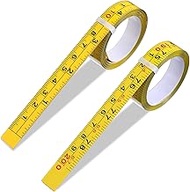 XLIUAX 2 Pcs Self Adhesive Measuring Tape, Imperial and Metric Ruler Tape Left to Right and Right to