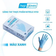 Disposable Nitrile Leather gloves, Nitrile Material, Hygi Label, Blue, 100 Pcs