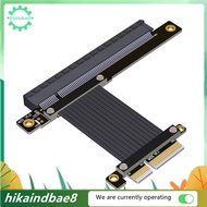 [hIkAi] PCI-E 4.0 X4 to X16 Extension Cable Riser Cable PCIe X4 64G/ Adapter Cable for RTX3090 RX680