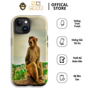 Funny Surprised Monkey Phone CASE Shockproof MK CASE iPhone 14 15