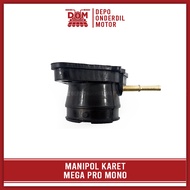 Manipol Megapro Mono (PSP) Insulator Karet Manifold Intake Leher Karburator Honda Mega Pro Monoshock