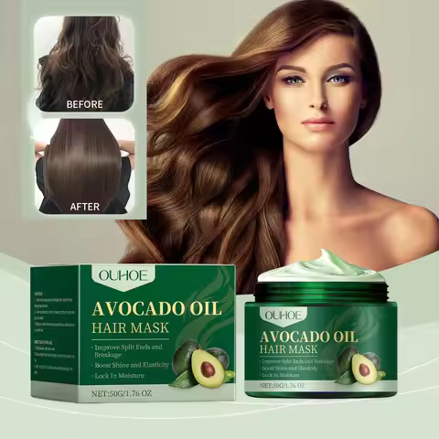 Immediate Smooth Hair Mask Organic Avocado Oil Gentle Repair Dry Frizzy Damaged Split End Hair Treat